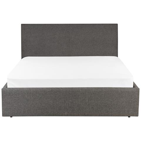 Letto Contenitore Tessuto Orbey 140 X 200 Cm Grigio - Foto 2