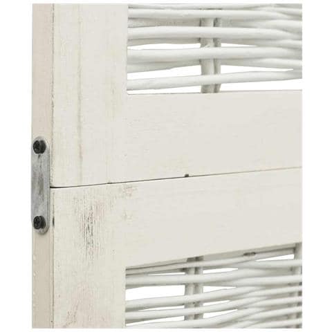 Divisorio Ambienti 4pannelli Bianco Legno Massello Di Paulownia - Foto 8