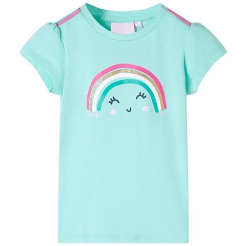 Maglietta Da Bambina Menta Chiaro 92 - Foto 1