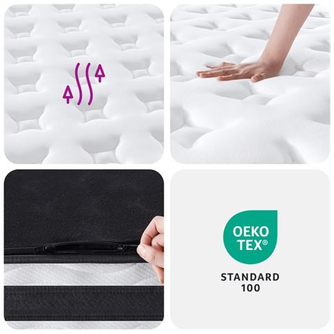 Materasso A Molle Insacchettate Medio 200x200 Cm - Foto 8