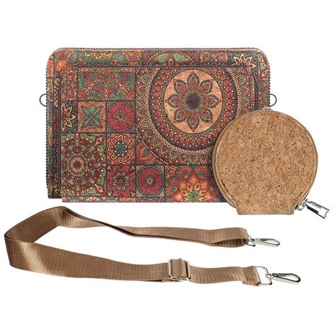 Pochette In Sughero, Collezione Mandalavibe, Chiusure A Zip - Foto 1