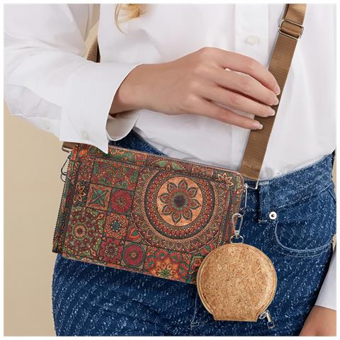 Pochette In Sughero, Collezione Mandalavibe, Chiusure A Zip - Foto 5
