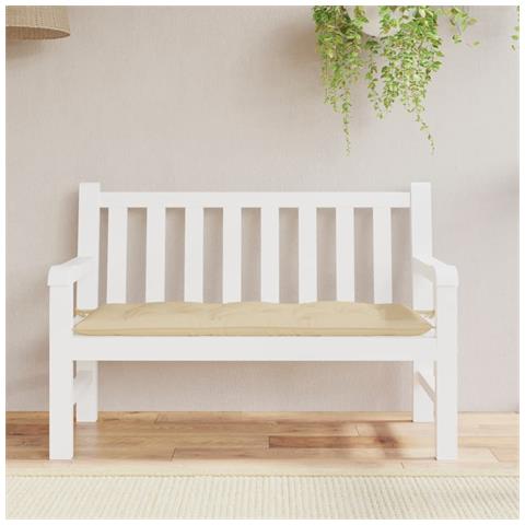 Cuscino Per Panca Beige 120x50x7 Cm In Tessuto Oxford - Foto 3