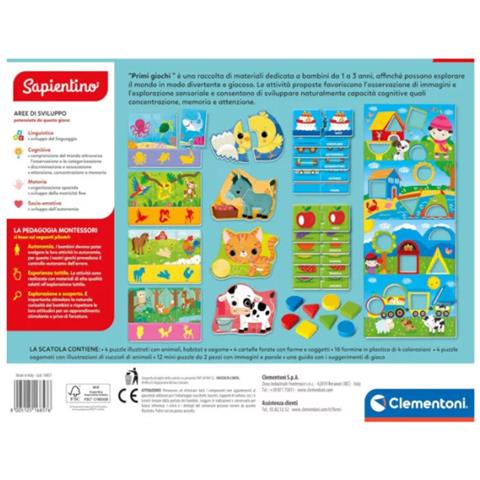 Sapientino Montessori Primi Giochi Schede Educative Per Conoscere Animali Forme E Colori - Foto 3