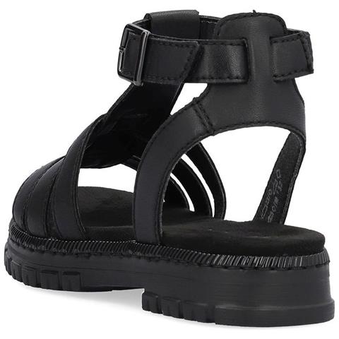 Black Casual Open Sandals Sandali Pelle Scarpe Donna Nero Eu 37, V4255-00 - Foto 3
