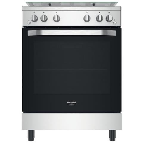 Cucina Elettrica HS67G2PMX 4 Fuochi a Gas Forno Elettrico Multifunzione Termoventilato Classe A+ 60 cm Colore Inox - Foto 1
