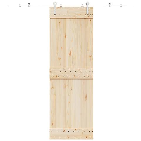 Kit Binari Porta Scorrevole 200 Cm Acciaio Inossidabile Argento - Foto 1