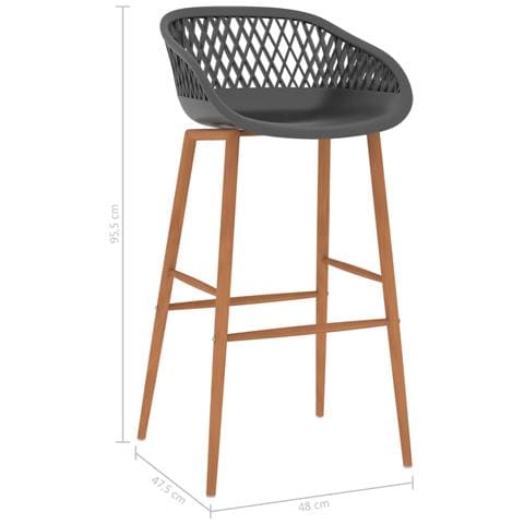 Lusso Casadino -  Sedie Da Bar 4 Pz Grigie - Foto 7