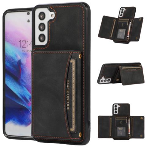 Custodia A Portafoglio In Pelle Pu A Tre Ante Con Porta Carte Per Samsung Samsung S22 - Foto 1