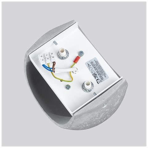 Sollux Lighting Lampada A Parete Globe In Cemento Sl.1362 - Moderno Lampada Da Parete Grigio 14x18x14 Cm - Foto 8