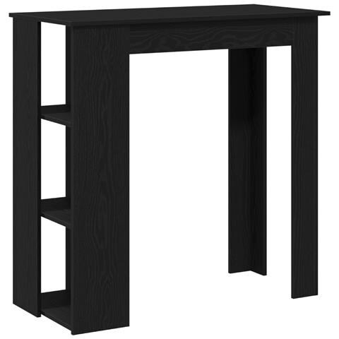 Tavolo da Bar con Ripiano - Rovere Nero, 102x50x103.5 cm, Realizzato in Legno Ingegnerizzato - Foto 1