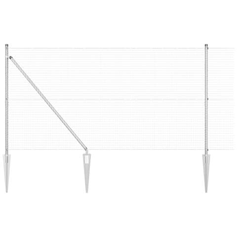 Recinzione in Filo Saldato con 13 Picchetti 1.4x50 m Acciaio Zincato - Foto 1