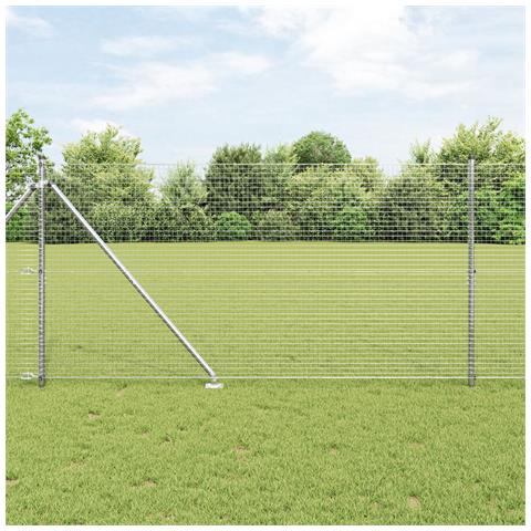 Recinzione in Filo Saldato con 13 Picchetti 1.4x50 m Acciaio Zincato - Foto 2