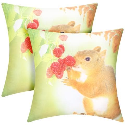 Set Di 2 Copricuscini 40x40 Cm Design Scoiattolo - Foto 2
