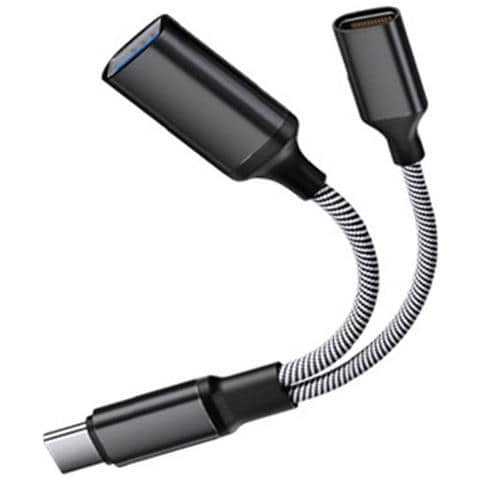 Adattatore Multifunzione Type-c A Usb Con Ricarica Pd 60w E Otg Black - Foto 2