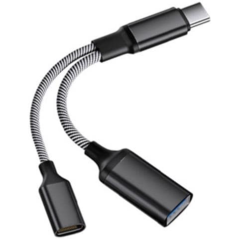 Adattatore Multifunzione Type-c A Usb Con Ricarica Pd 60w E Otg Black - Foto 1