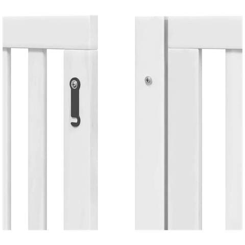 Cancello Cani Porta Pieghevole Bianco 12 Pannelli 960 cm Pioppo - Foto 9