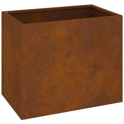 Vaso da giardino Marrone 50 x 32 x 40 cm Acciaio invecchiato - Foto 1