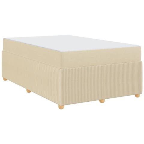 Struttura letto con materasso Crema 120 x 200 cm Tessuto - Foto 1