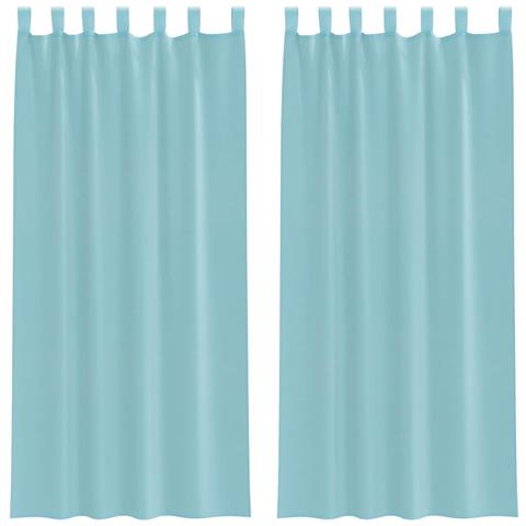 Tende in Voile con Tasche per Aste 2 pz Turchese - Foto 1