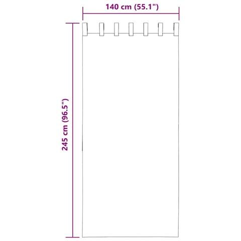 Tende in Voile con Tasche per Aste 2 pz Turchese - Foto 9