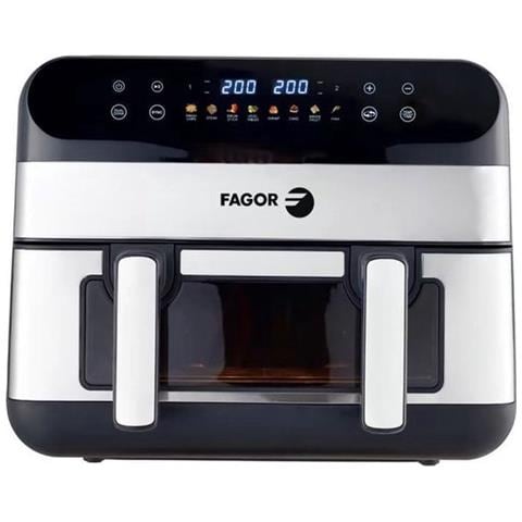 Friggitrice Ad Aria In Acciaio Inox /nero Da 10 Litri E 2400 W - Fgf10 - Foto 1