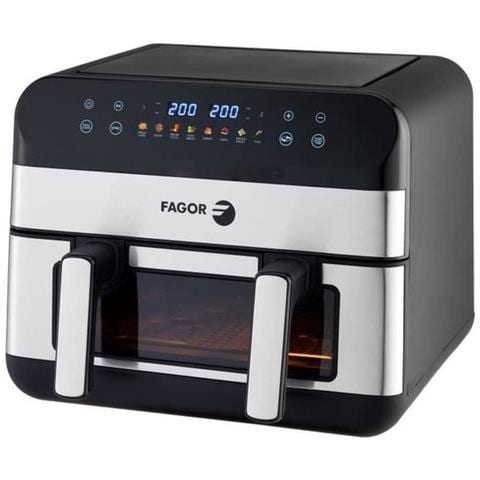 Friggitrice Ad Aria In Acciaio Inox /nero Da 10 Litri E 2400 W - Fgf10 - Foto 2