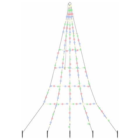 Albero di Natale LED con picchetti per il terreno Multicolore - Foto 1