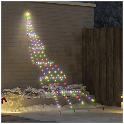 Albero di Natale LED con picchetti per il terreno Multicolore - Foto 2