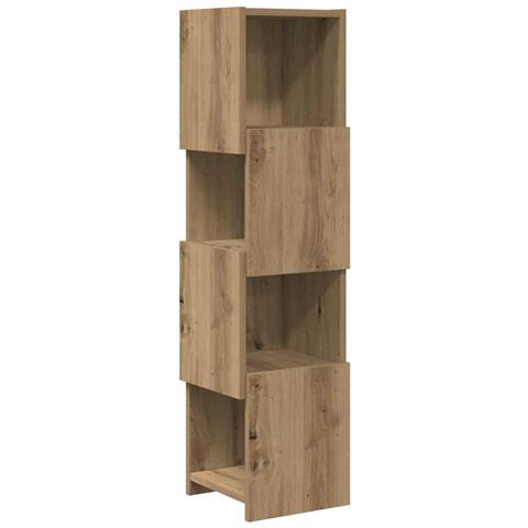 Mobile angolare Bianco 25,5x25x102cm Legno multistrato - Foto 1