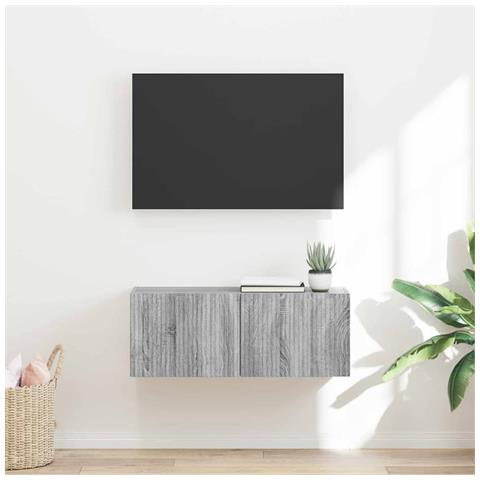 Mobile TV da parete Grigio Sonoma 60 x 31 x 29.5 cm - Foto 2