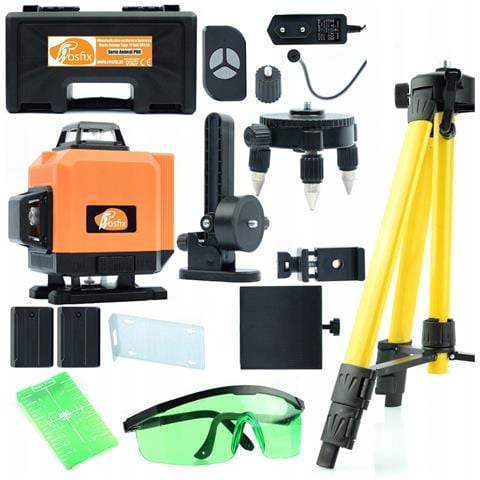 Livella Laser Orange Tiger Rot12l - 12 Linee, Set Con Treppiede 43-120cm, Occhiali Protettivi, Bersaglio Verde | Precisione E Durata | Ip54 - Foto 1