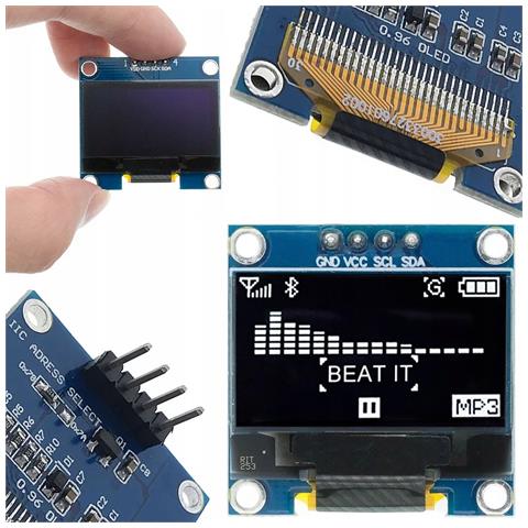 Modulo Display Oled 0,96"" - Alta Qualità Immagine, 4 Pin, Bianco | Risoluzione 128x64, I2c | Progetti Diy, Sistemi Integrati, Portatili - Foto 1