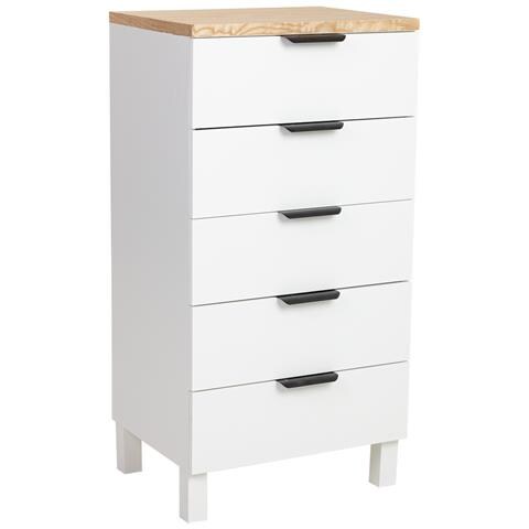 Cassettiera In Legno Bianco 45x35x90 - Foto 1