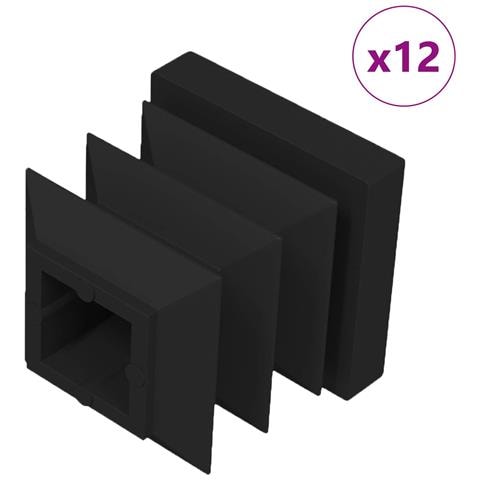 Tappi terminali 12 pcs Nero 15 x 15 x 15 mm PP - Foto 1