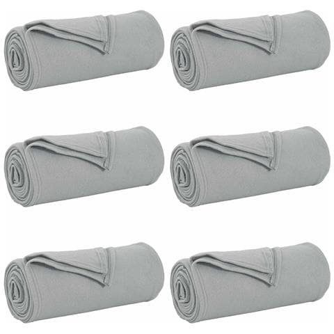 Coperte da Pile 6 pcs Grigio 270 x 240 cm Panno - Foto 1