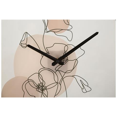 Orologio Da Parete Flower B Con Decoro Floreale Multicolor - Foto 2
