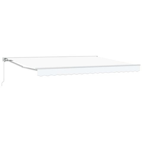 Tenda retrattile manuale Bianco 4 × 3 m - Foto 1