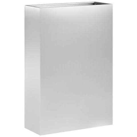 Vaso da giardino Argento 40 x 20 x 75 cm Acciaio zincato - Foto 1