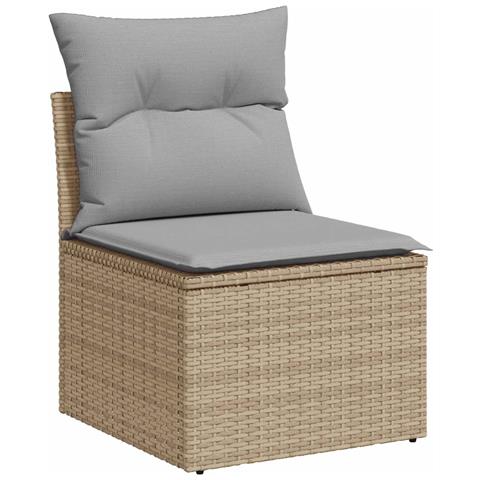 Set di divani 5 pz Beige e Grigio Chiaro - Foto 2
