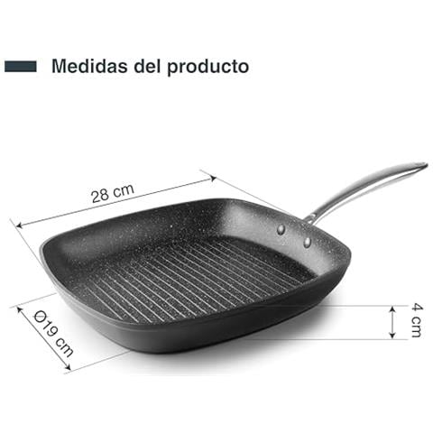 27158 - Grill Easy, Alluminio forgiato, Rivestimento antiaderente a tre strati, - Foto 3
