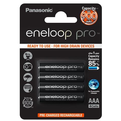 1x4 Panasonic Pro Micro AAA 900 mAh - Europa - Foto 1