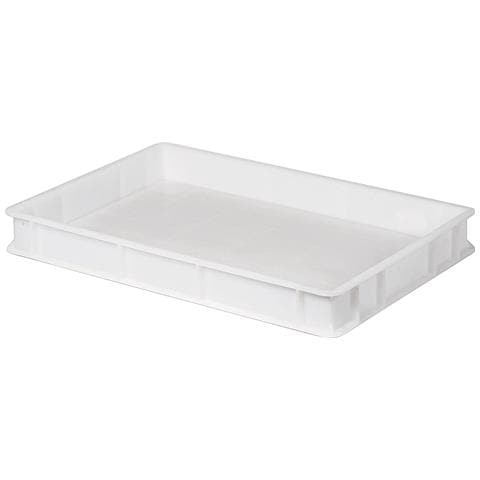 Cassa Per Alimenti In Plastica Sovrapponibile E Chiusa 60x40 H. 7 - Bianco Neutro - Foto 1