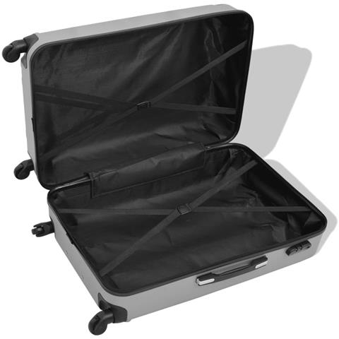 4 Pz. Set Di Trolley Rigidi Argento - Foto 2