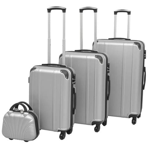 4 Pz. Set Di Trolley Rigidi Argento - Foto 1