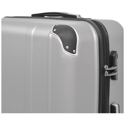 4 Pz. Set Di Trolley Rigidi Argento - Foto 7