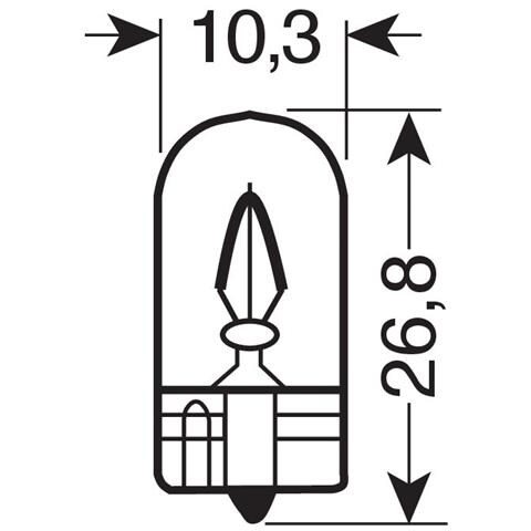 Set 10 dine Wy5w W-base T10 12v. 5w Arancione, - Foto 7
