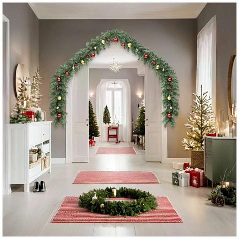 Ghirlanda di Natale Decorata con Palline e Luci a LED 10 m - Foto 2