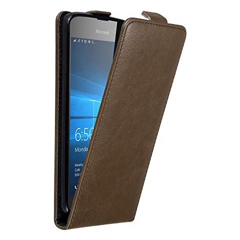 Custodia Compatibile Con Nokia Lumia 650 In Bruno Caffè - Coperchio Protettivo In Design Flip Con Chiusura Magnetica - Foto 1