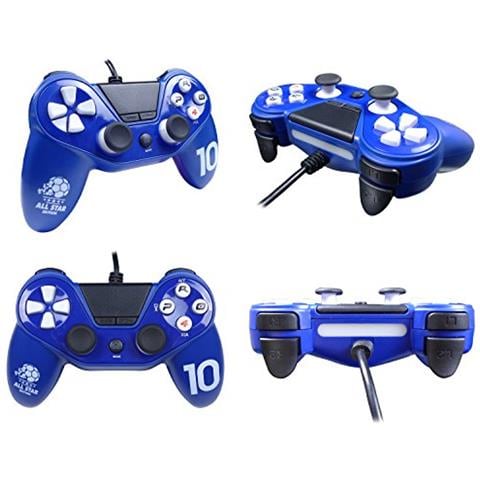Pro4 Controller Calcio Per Playstation 4 - Ps4 Slim - Ps4 Pro - Playstation 3 - Pc Pro 4 - Blu Cablato - Foto 2